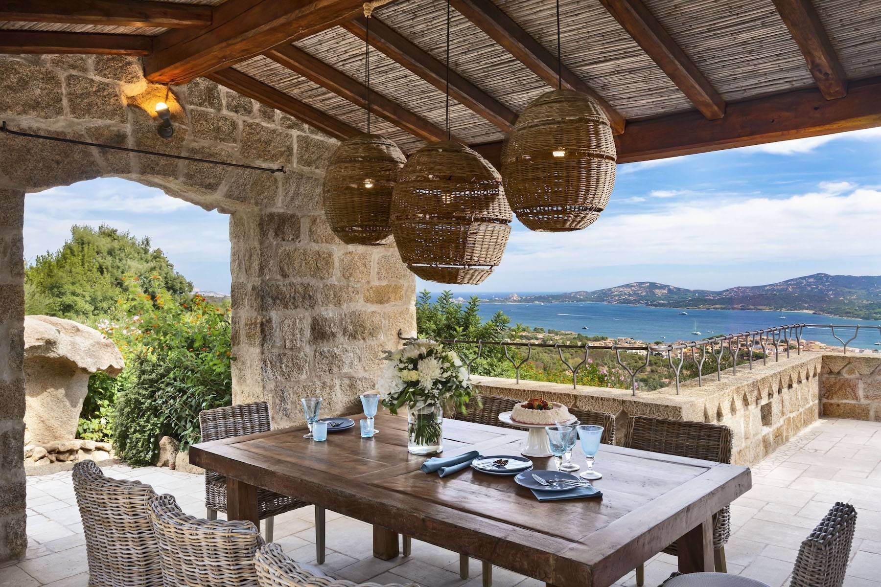 Single Family Homes for Sale at Hill top villa with astonishing sea views Porto Cervo, Sassari Italy